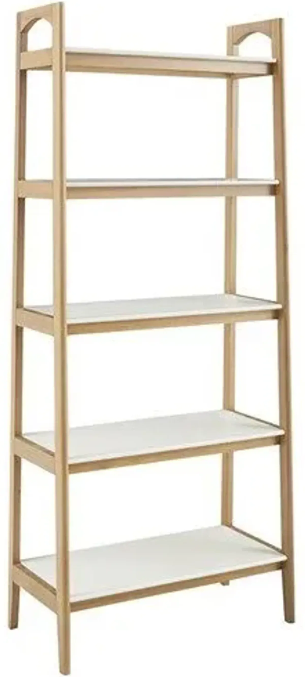 Olliix Madison Park Off-White/Natural Parker Shelf / Bookcase