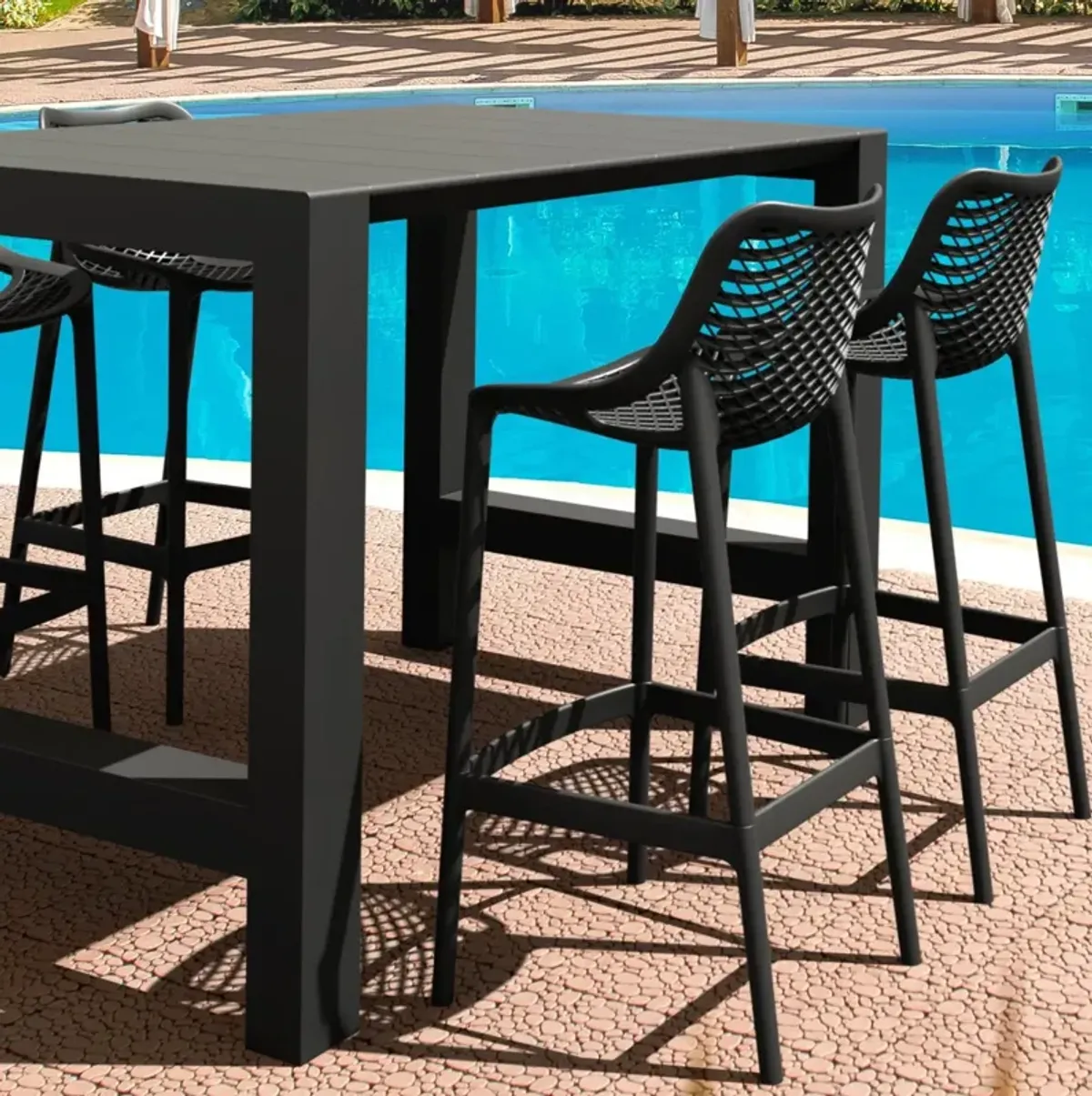 Compamia 5-Piece Vegas Air Bar Set with Extendable in Black