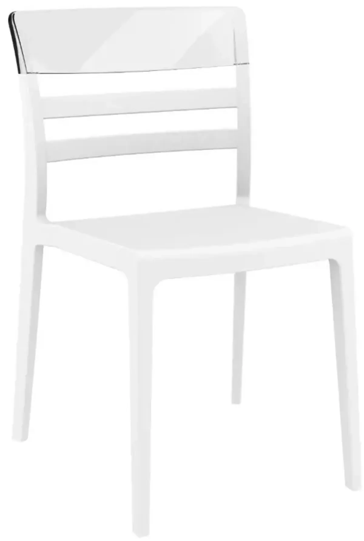 Compamia Moon Dining Chair White Transparent Clear