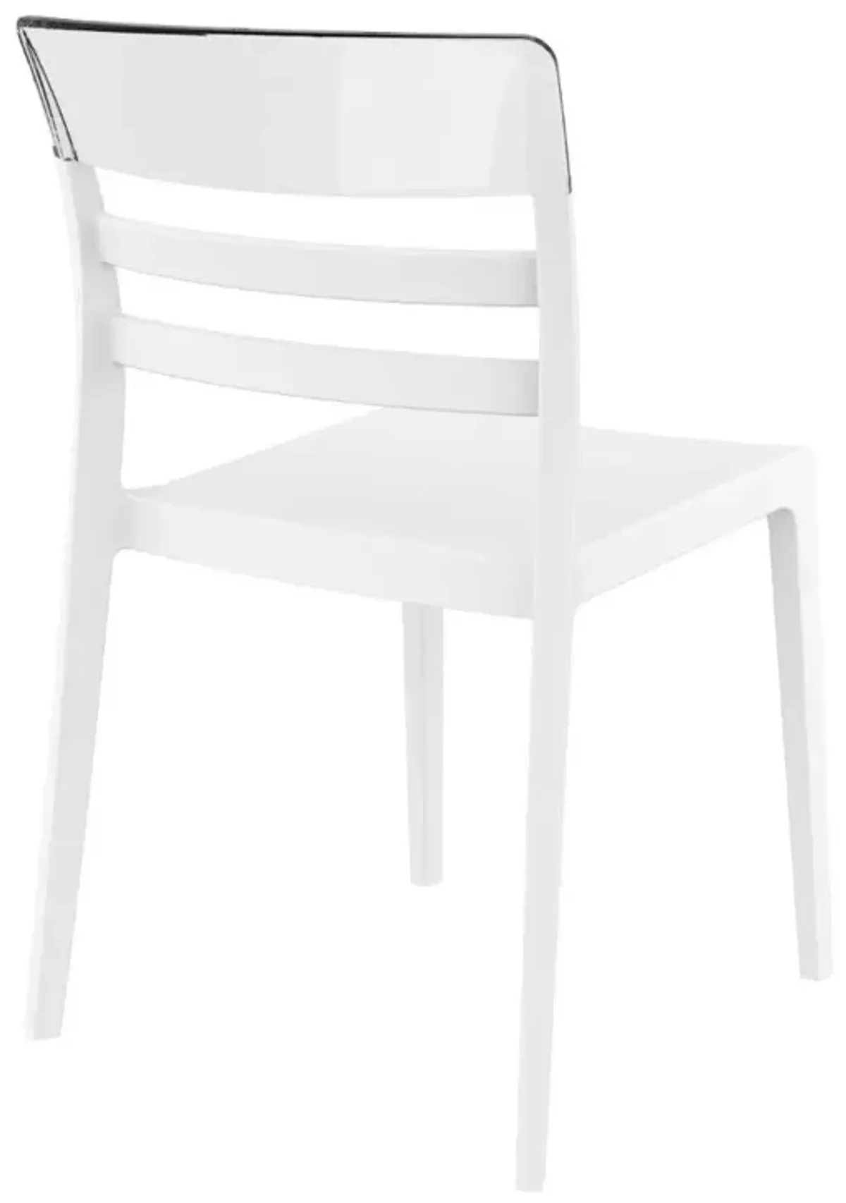 Compamia Moon Dining Chair White Transparent Clear