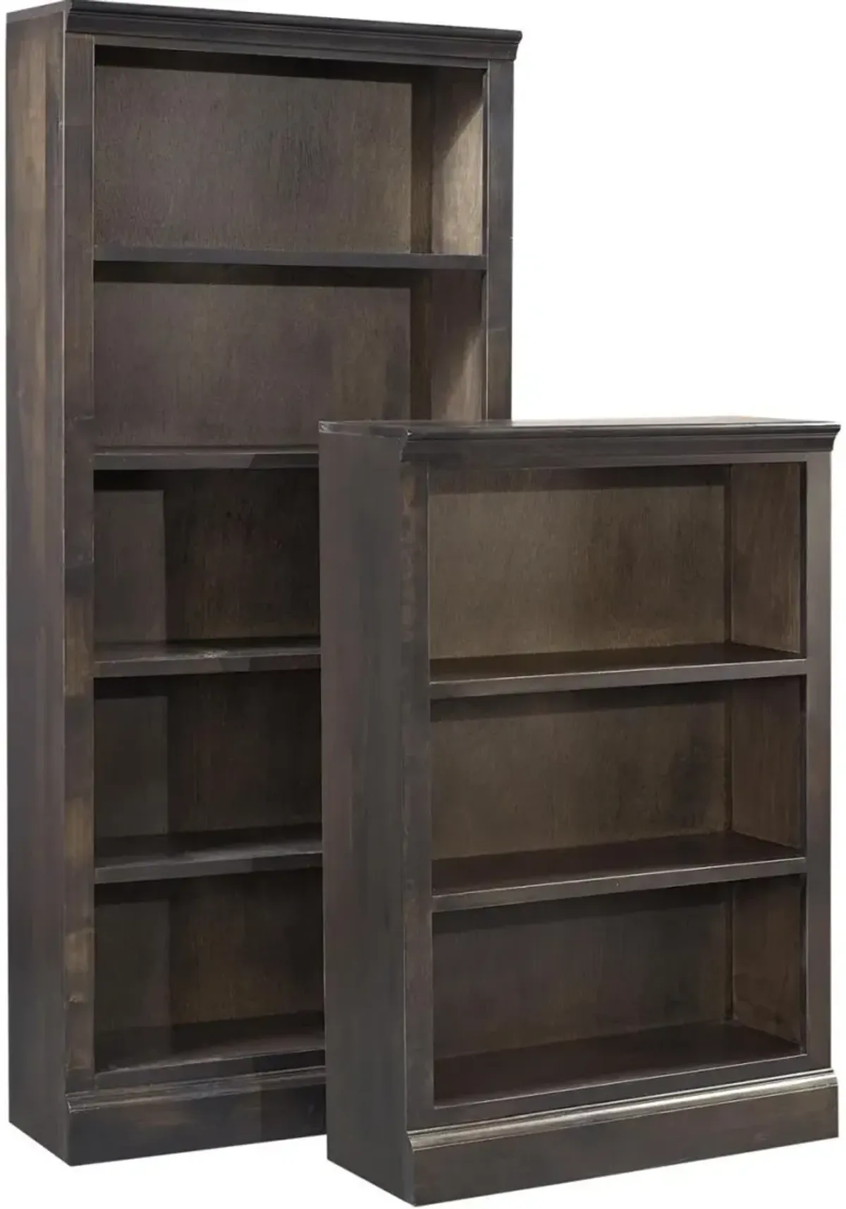 Aspenhome Churchill 84 Inch Ghost Black Bookcase with 5 Fixed Shelves