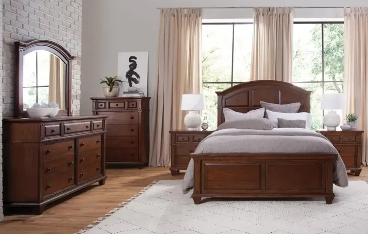 American Woodcrafters Sedona Complete King Bed in Cinnamon Cherry