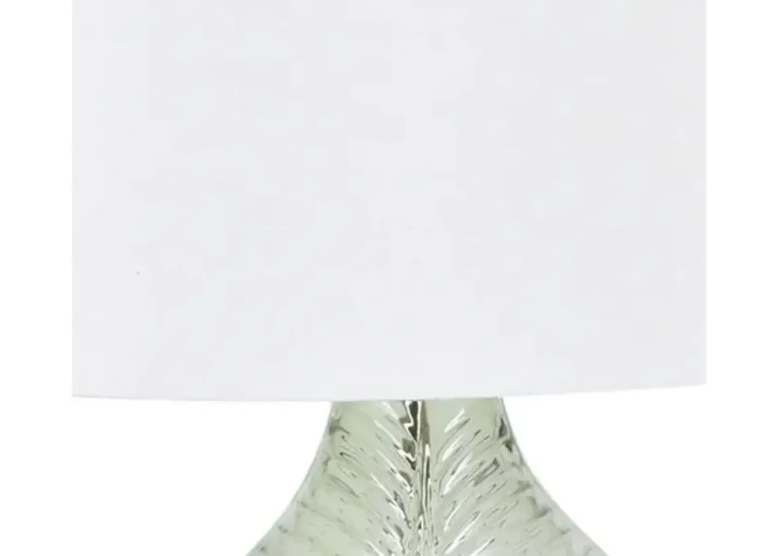 Crestview Leaf Capiz Shell/Green Glass Table Lamp