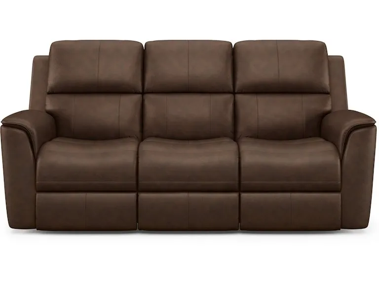 HENRY LEATHER TRIPLE PWR RECL SOFA ZERO GRAVITY IN BURNT UMBER 946-71