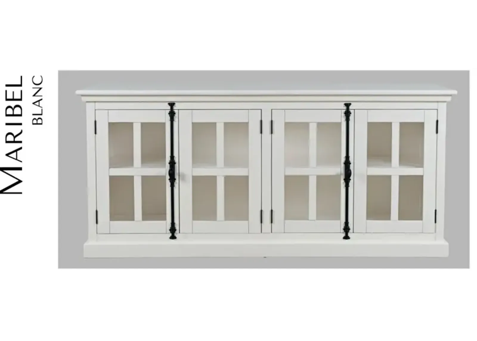 MARIBEL 60 INCH ACCENT CABINET BLANC