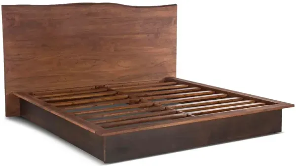 Home Trends Design San Marino Acacia Wood Live Edge Queen Bed