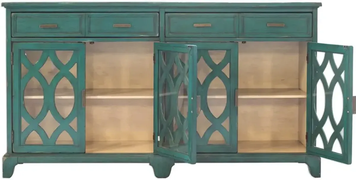 Uttermost Oksana Green Wooden Sideboard Credenza