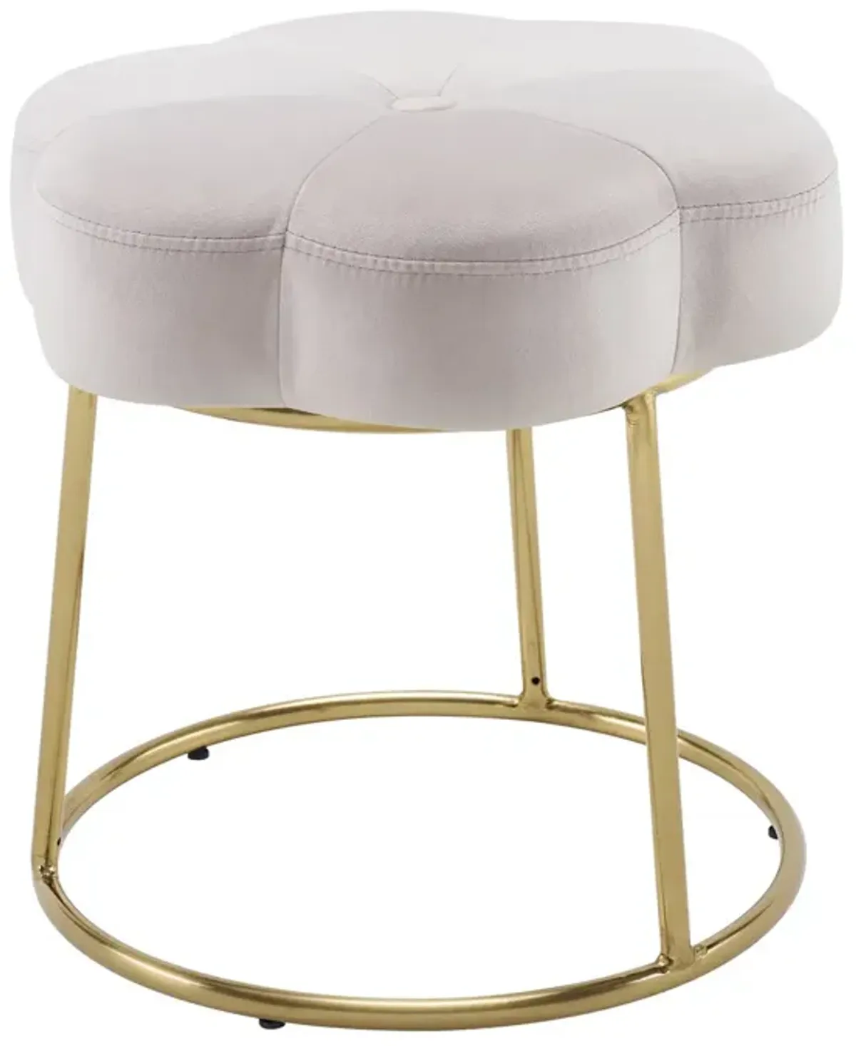 Linon Seraphina Pink Accent Vanity Stool