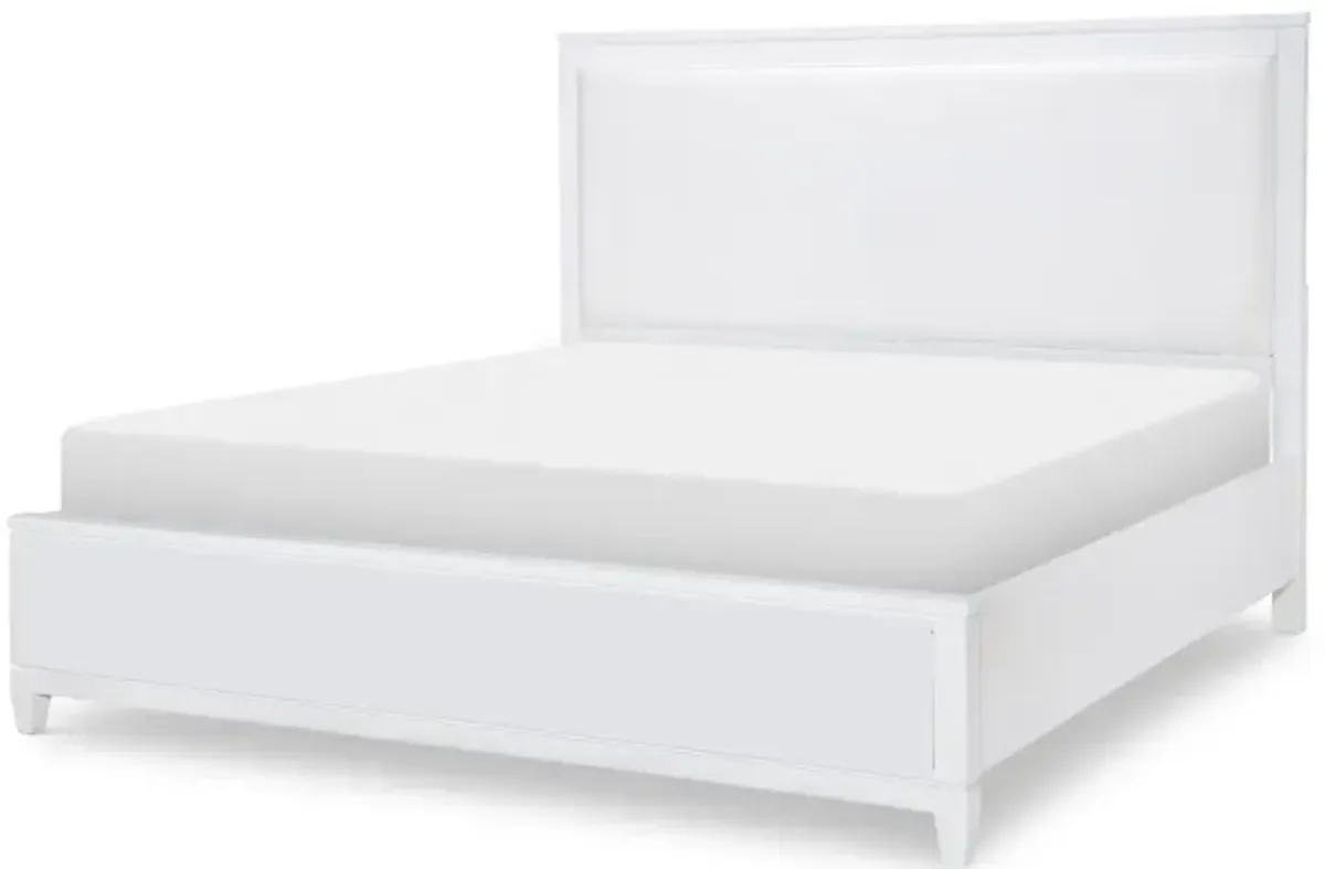 Legacy Classic Upholstered Headboard Queen White Finish Summerland White