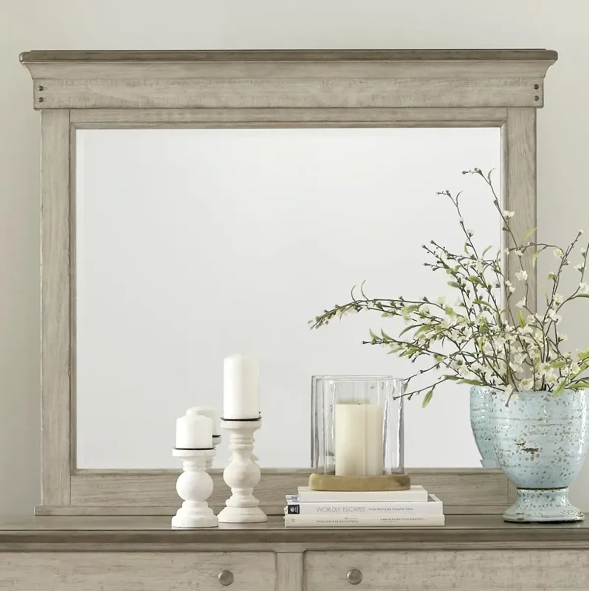 Liberty Furniture Ivy Hollow Dusty Taupe/Weathered Linen Mirror