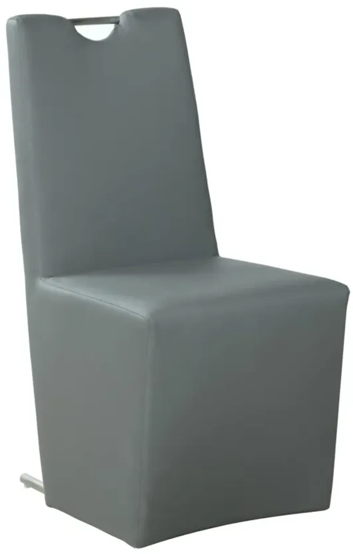 Chintaly Evie Grey Contemporary Upholstered Handle-Back Side Chair