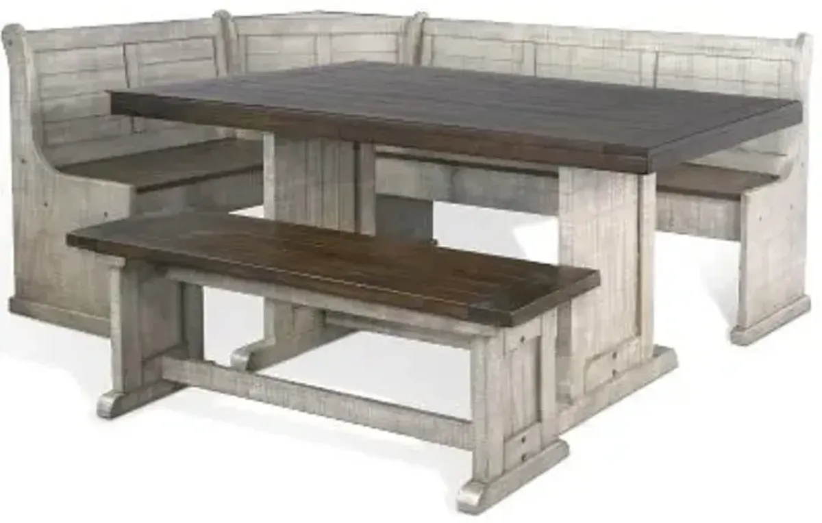 Sunny Designs Homestead Hills Tobacco Leaf & Alpine Grey Side Bench