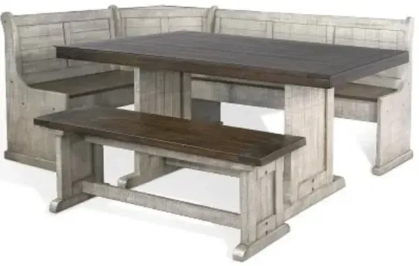 Sunny Designs Homestead Hills Tobacco Leaf & Alpine Grey Side Bench