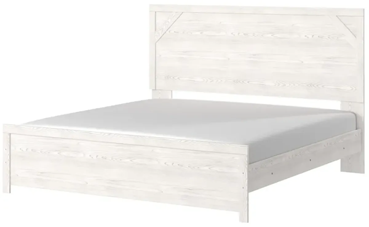 Ashley Gerridan White King Panel Bed