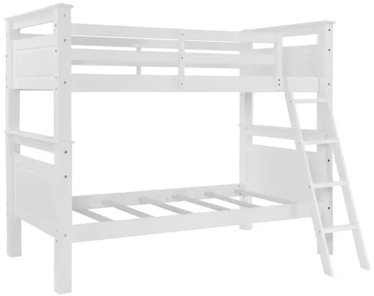 Kids/Teens Beckett White Twin Over Twin Bunk Bed