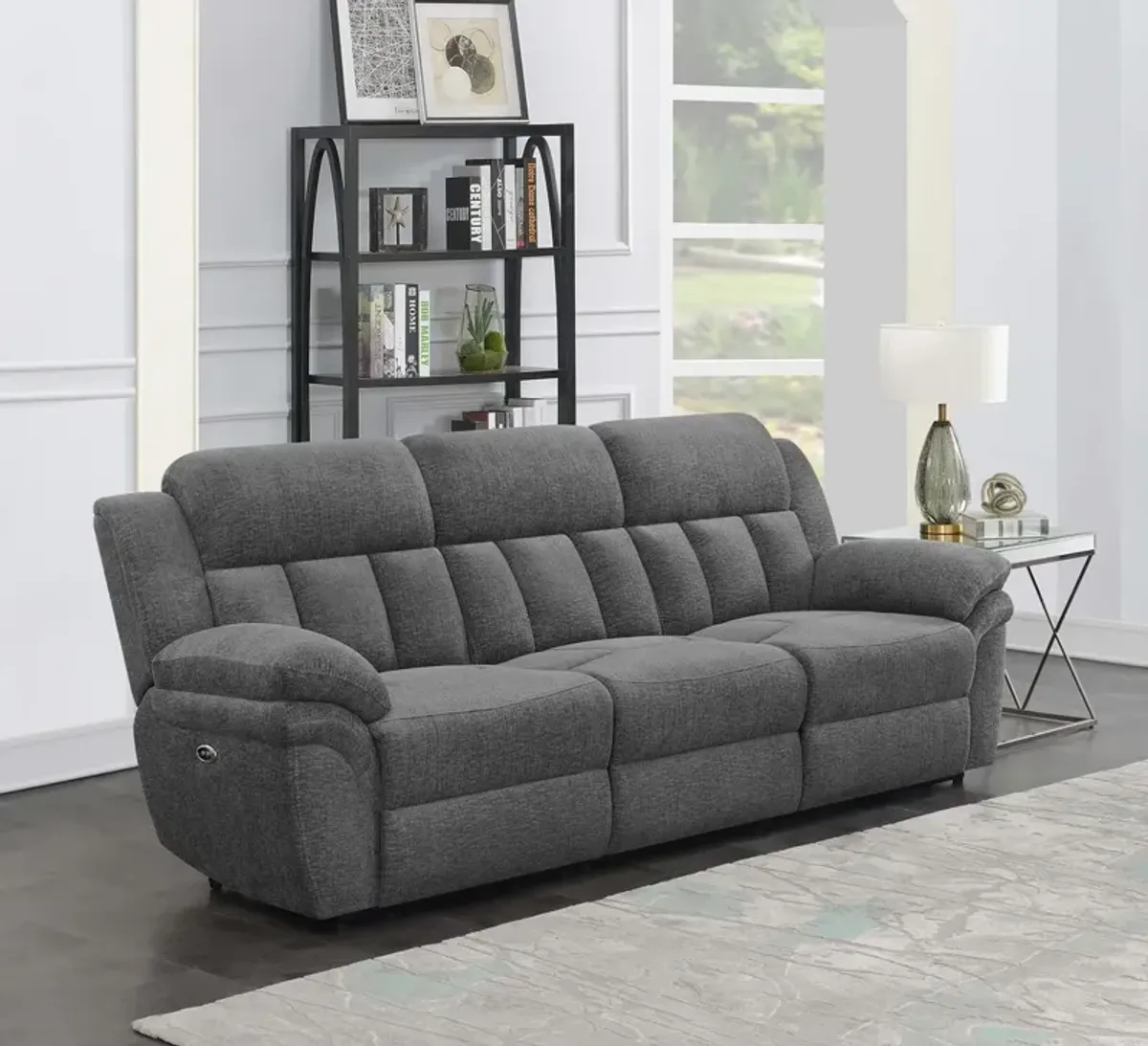 Coaster Bahrain Upholstered Power Sofa Charcoal