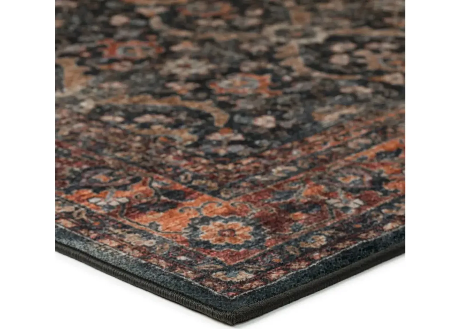 Dalyn Time-Worn Tapestry Charcoal & Copper Medallion 5'X8' Area Rug