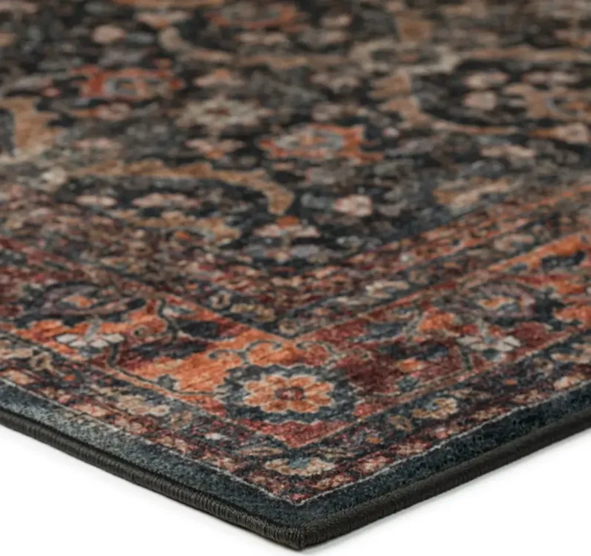 Dalyn Time-Worn Tapestry Charcoal & Copper Medallion 5'X8' Area Rug