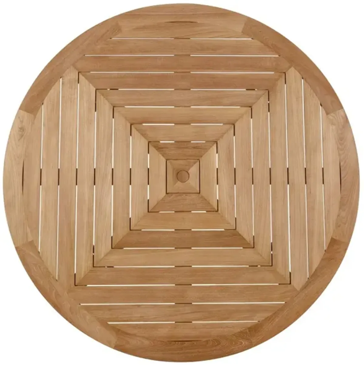 Universal Coastal Living Outdoor Chesapeake Natural Teak Round Dining Table