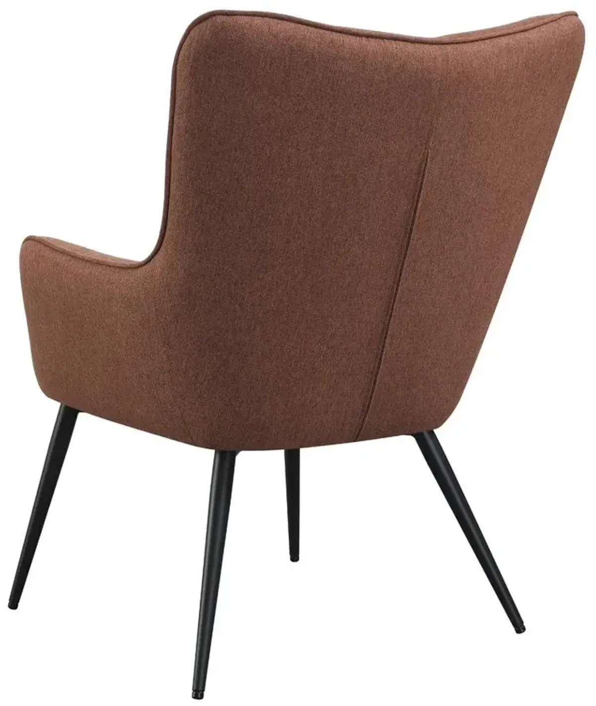 Coaster Isla Upholstered Flared Arm Tufted Accent Chair Rust