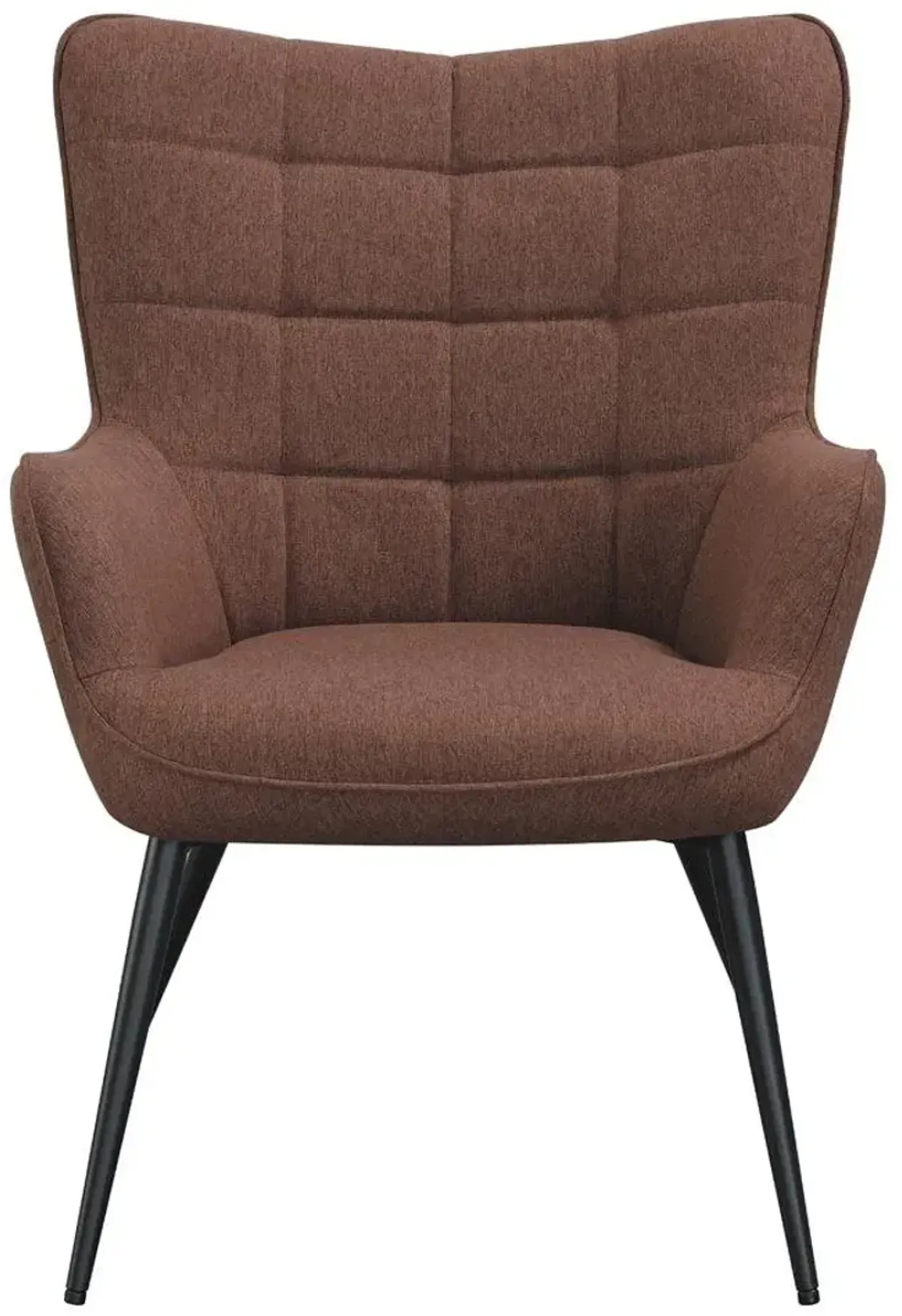 Coaster Isla Upholstered Flared Arm Tufted Accent Chair Rust