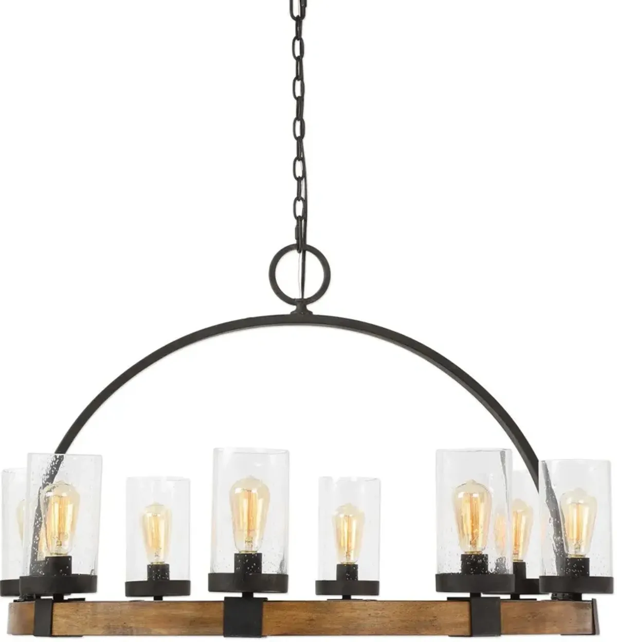 Uttermost by Kalizma Home Atwood Bronze Wagon Wheel Pendant Light