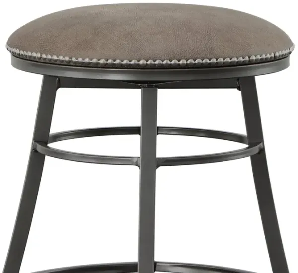 Steve Silver Bali 30-Inch Brown Backless Swivel Barstool Witn Nailhead Trim