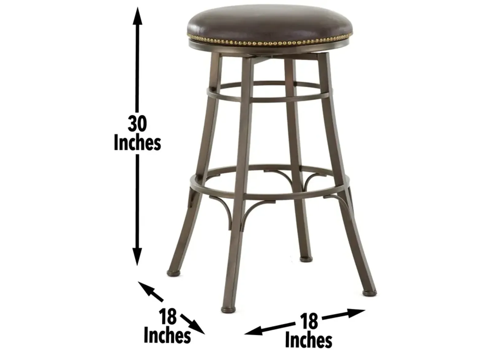 Steve Silver Bali 30 Inch Backless Bar Stool Swivel