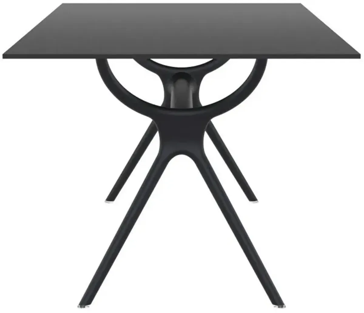 Compamia 71 Inch Air Outdoor Rectangle Dining Table Black