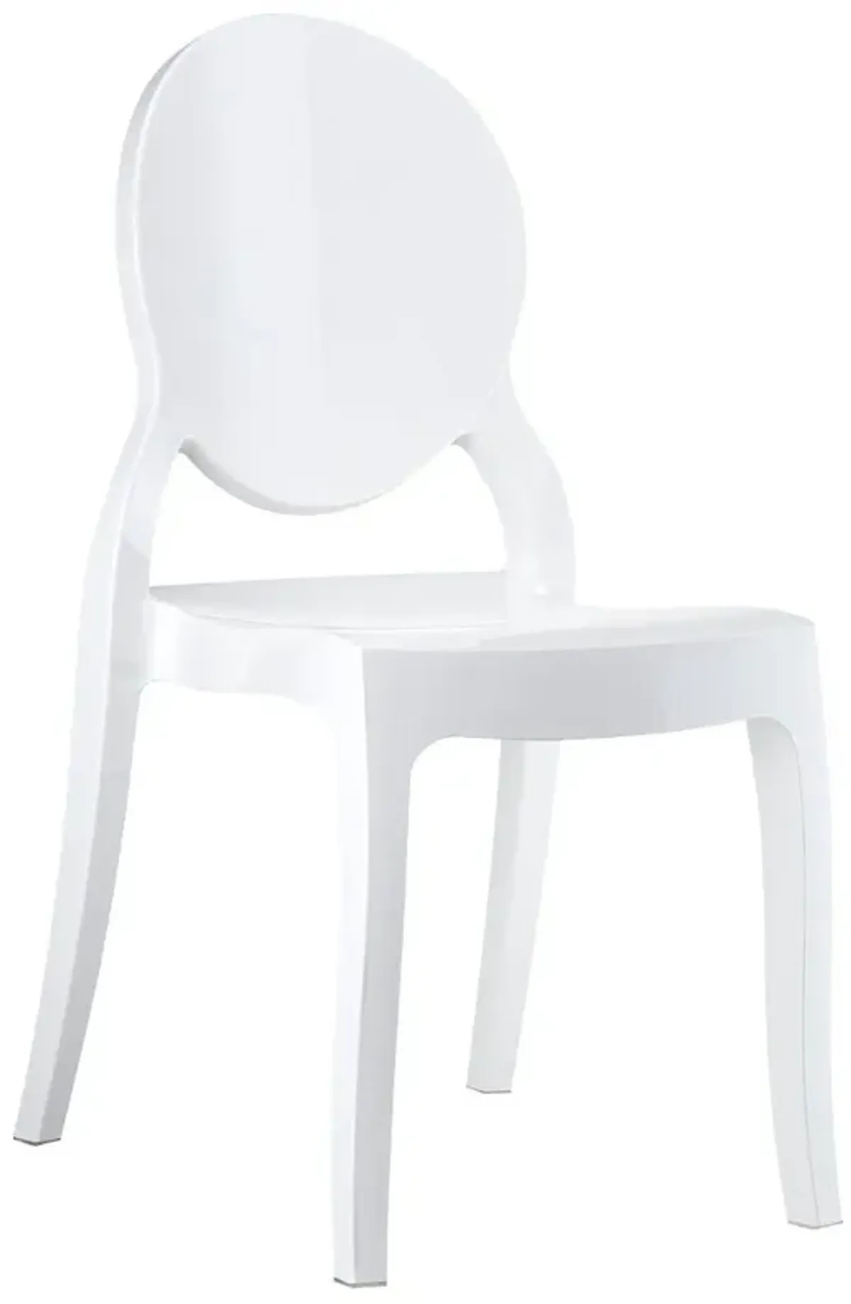 Compamia Elizabeth Polycarbonate Dining Chair Glossy White