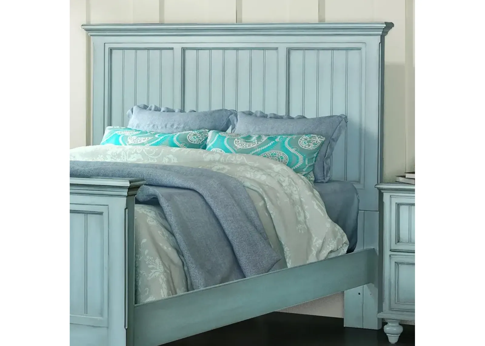 Seawinds Monaco Blue Finish Queen Headboard