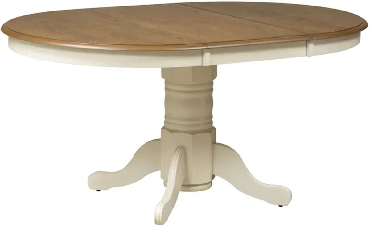 Liberty Furniture Springfield 5-Piece Two-Tone Pedestal Casual Dining Table Set