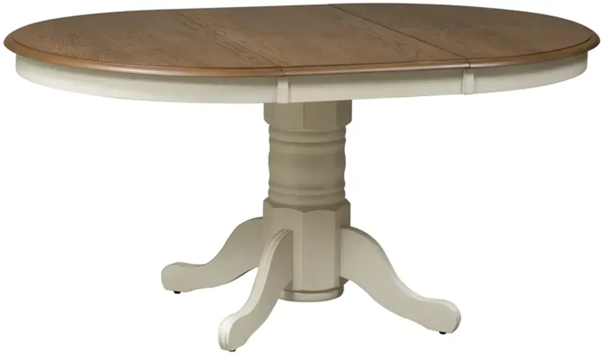 Liberty Furniture Springfield 5-Piece Two-Tone Pedestal Casual Dining Table Set