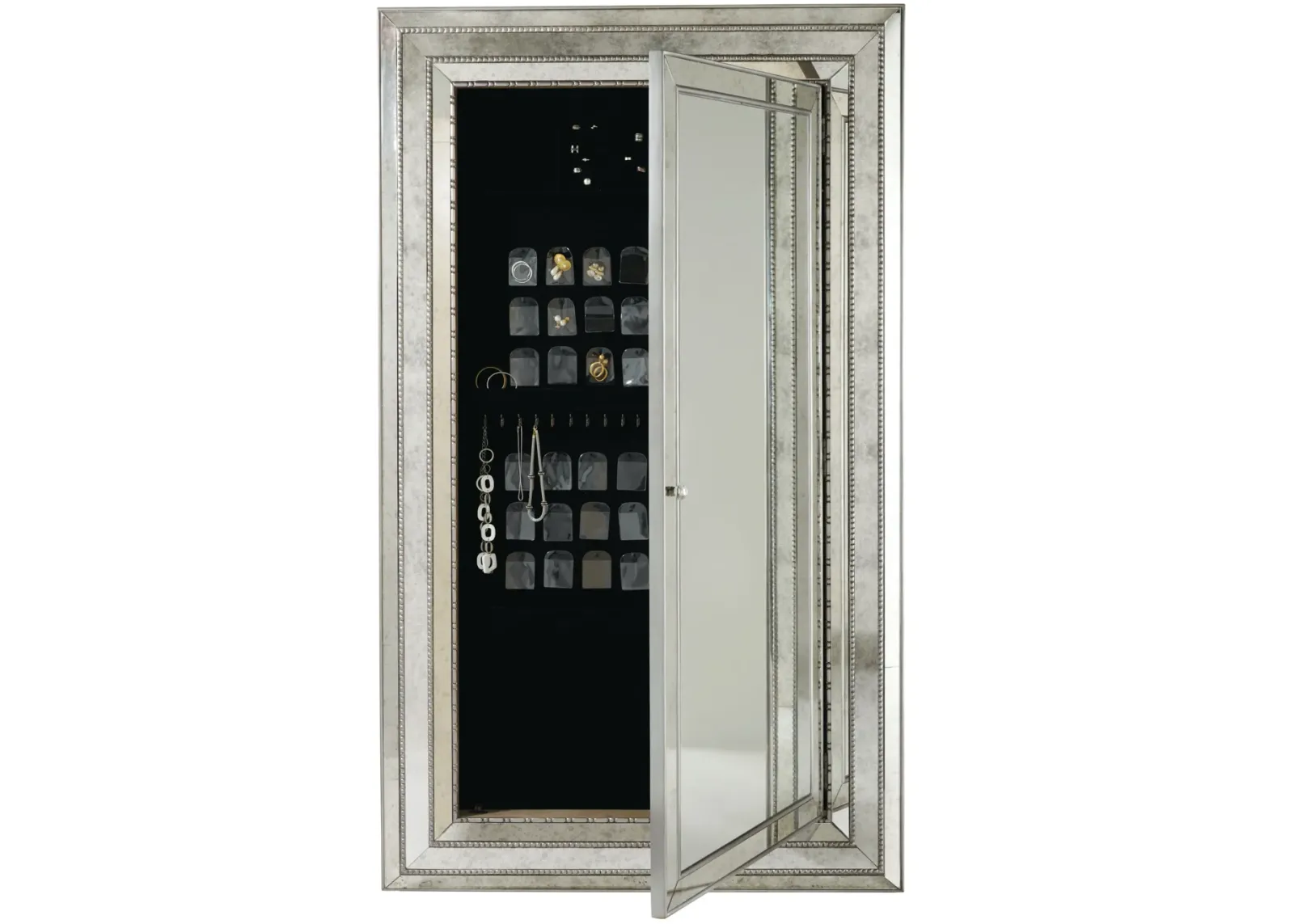 Hooker Furniture Melange Glamour Floor Mirror with Jewelry Armoire Storage