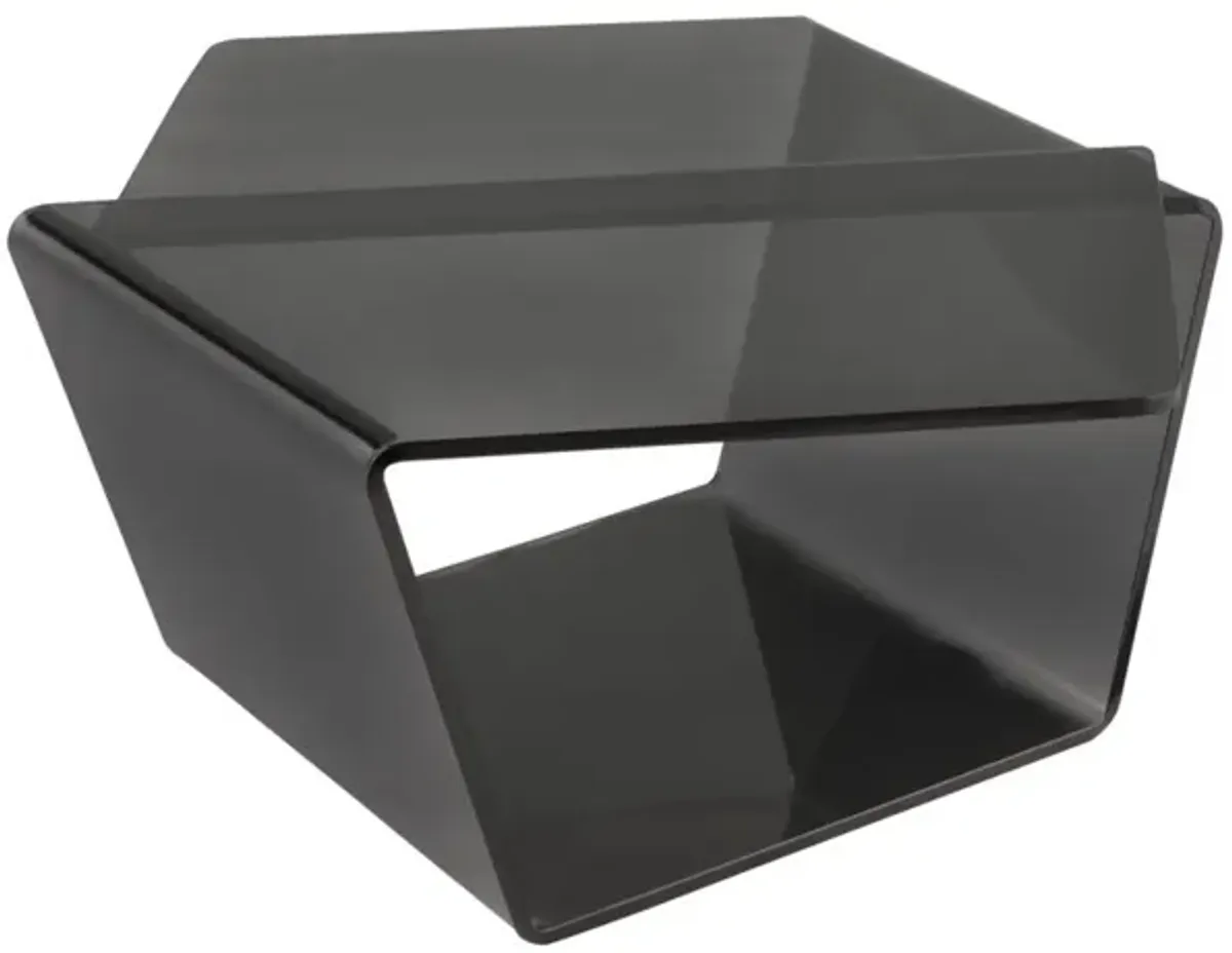 Chintaly Contemporary Tinted Bent Glass Cocktail Table