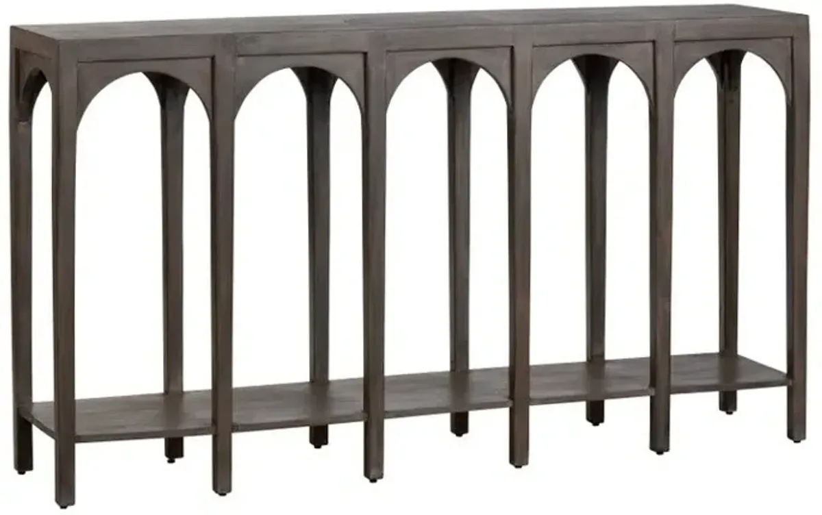 Crestview Gotham Dark Brown Console Table