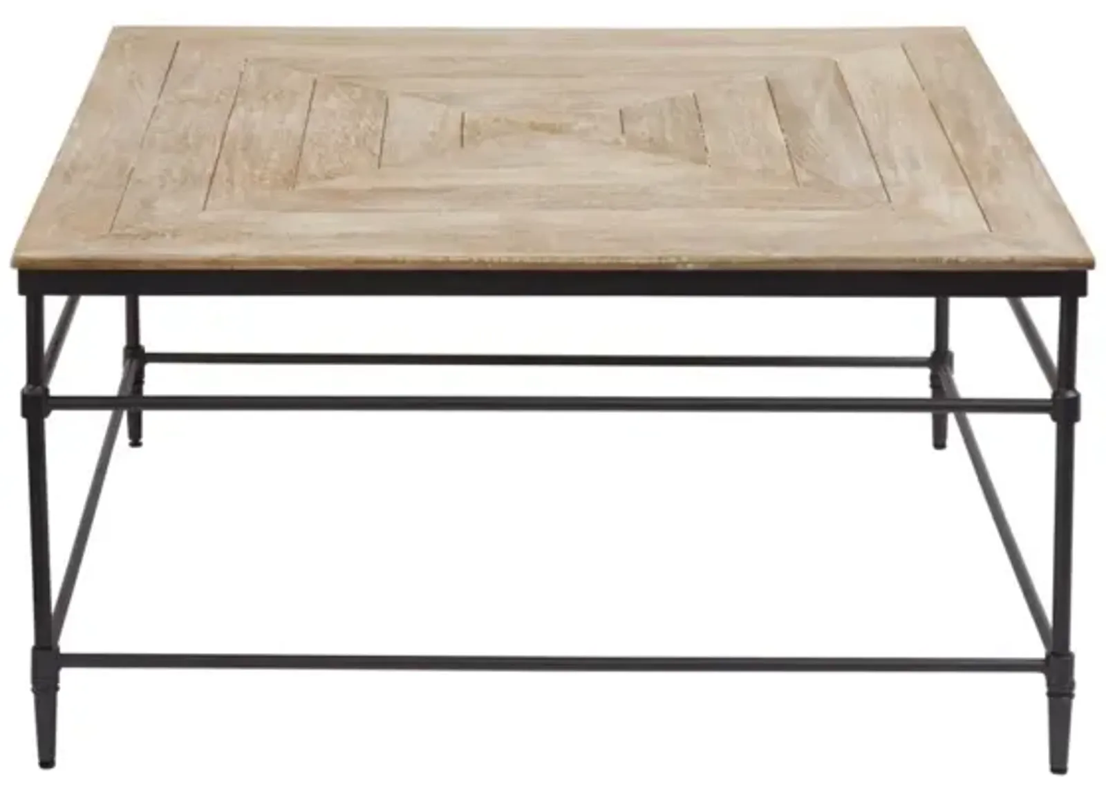 FENWAY 36 INCH SOLID WOOD SQUARE COFFEE TABLE IN PICKLED MANGO