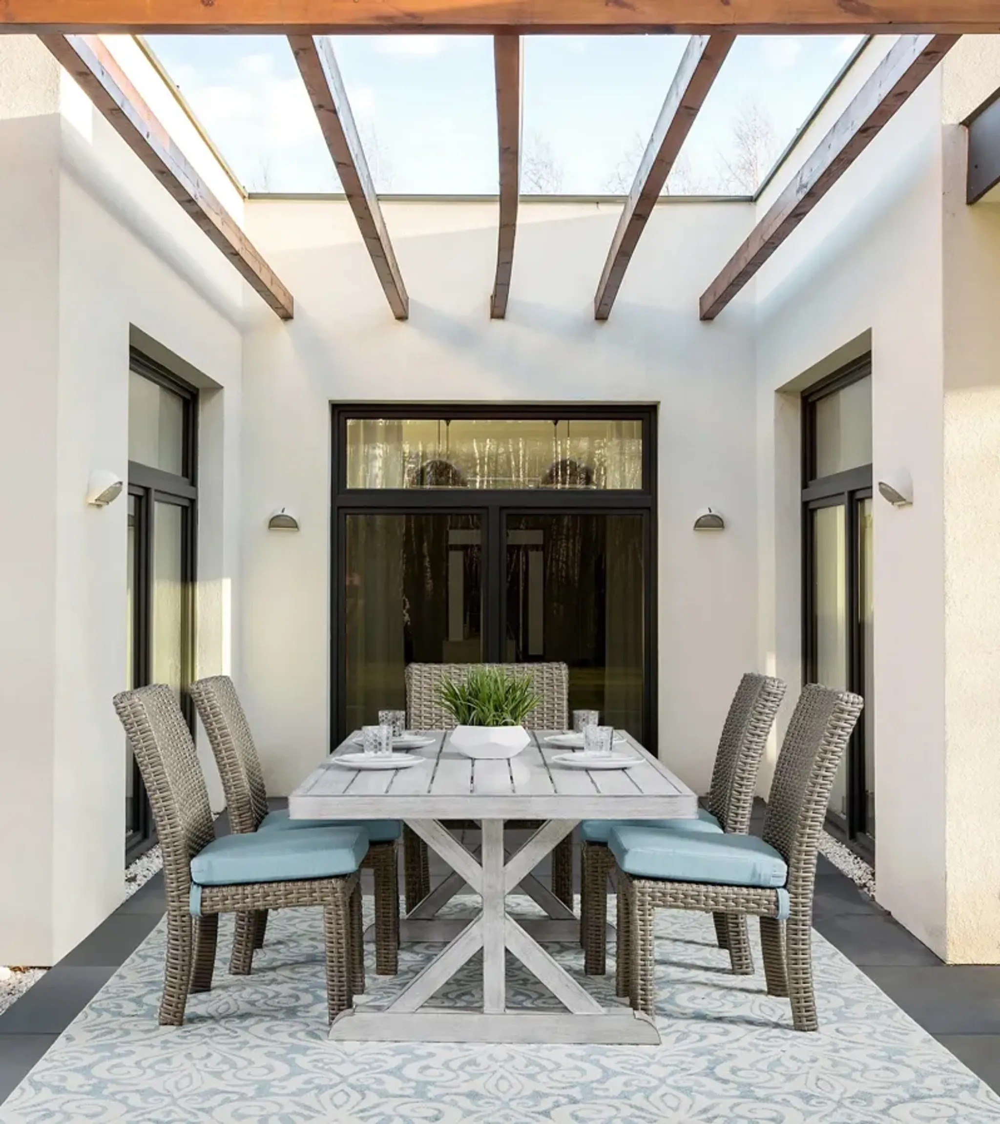South Sea Outdoor Dover Rectangle Aluminium Dining Table Hudsons ...