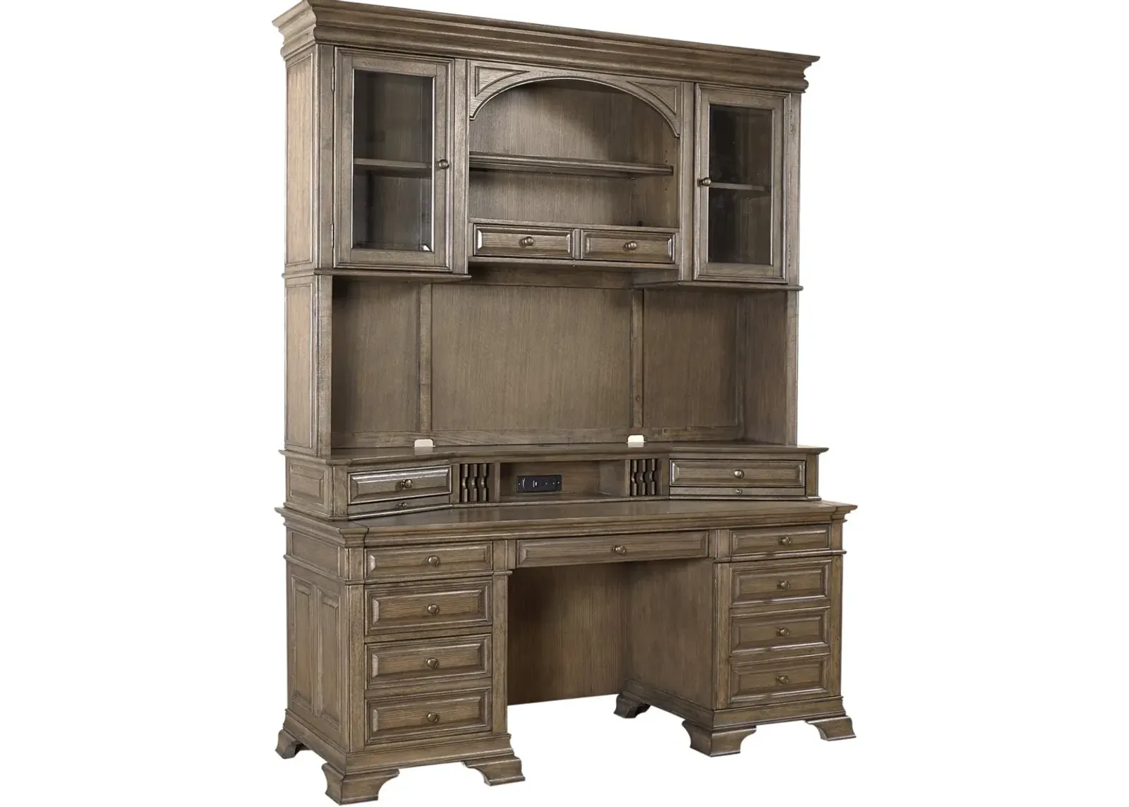 Aspenhome Arcadia Truffle 72 Inch Executive Desk