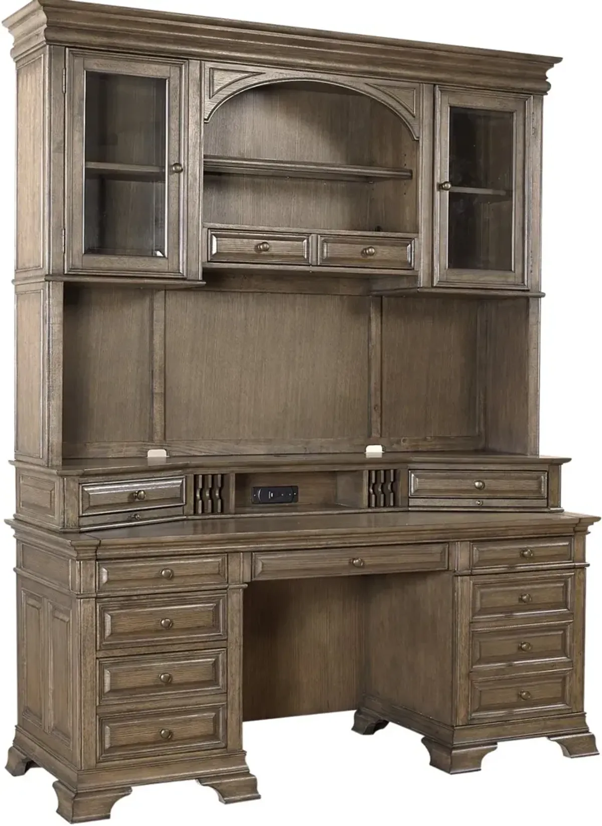 Aspenhome Arcadia Truffle 72 Inch Executive Desk