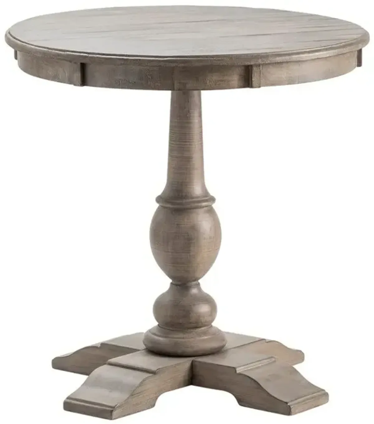 Crestview Pembroke Plantation Gray Round Accent Table