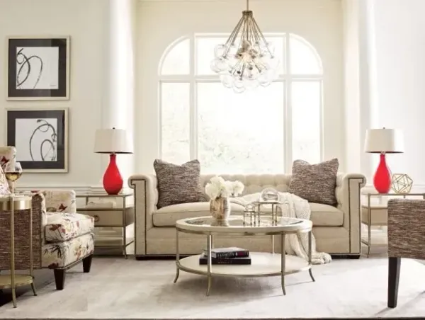 American Drew Lenox Alabaster Monaco Cream Coffee Table