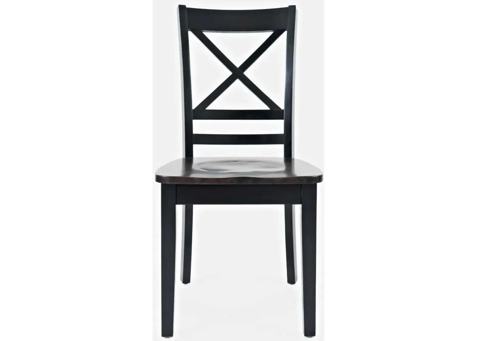 Jofran Asbury Park X-Back Chair Black/Autumn Brown