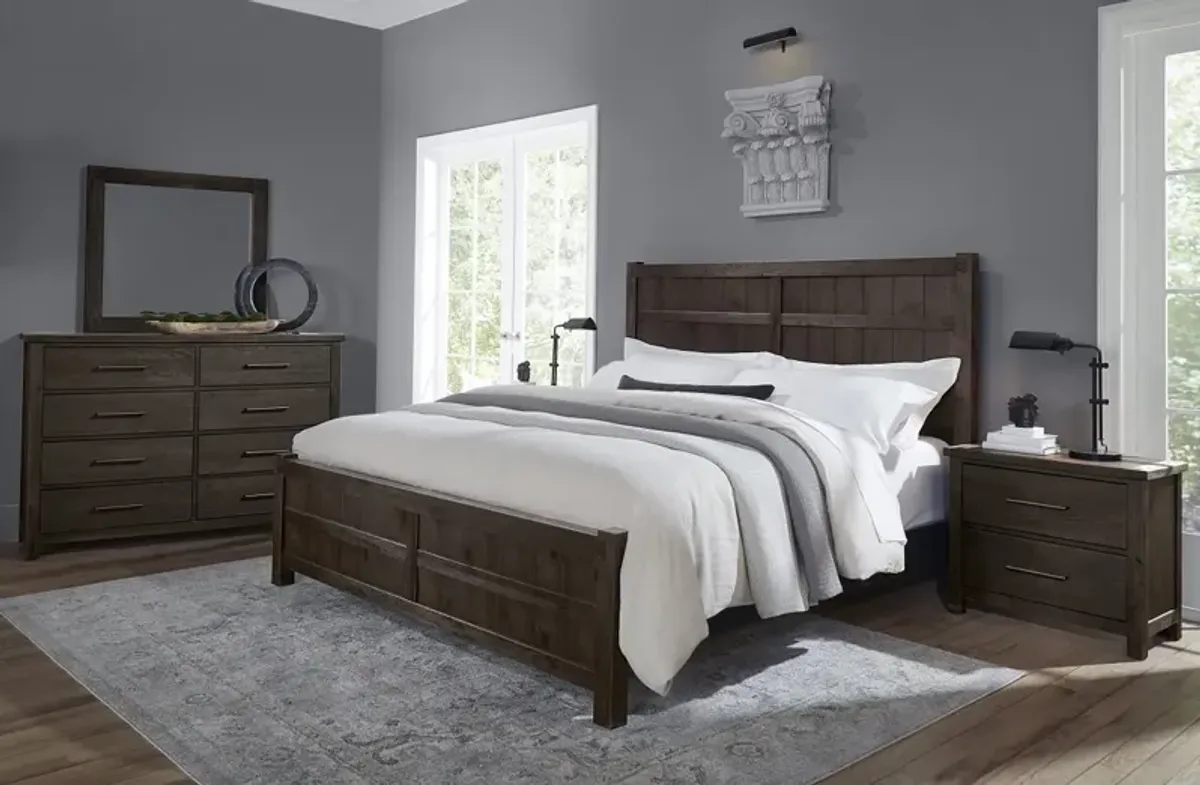 Vaughan-Bassett Dovetail Java Board & Batten King Headboard