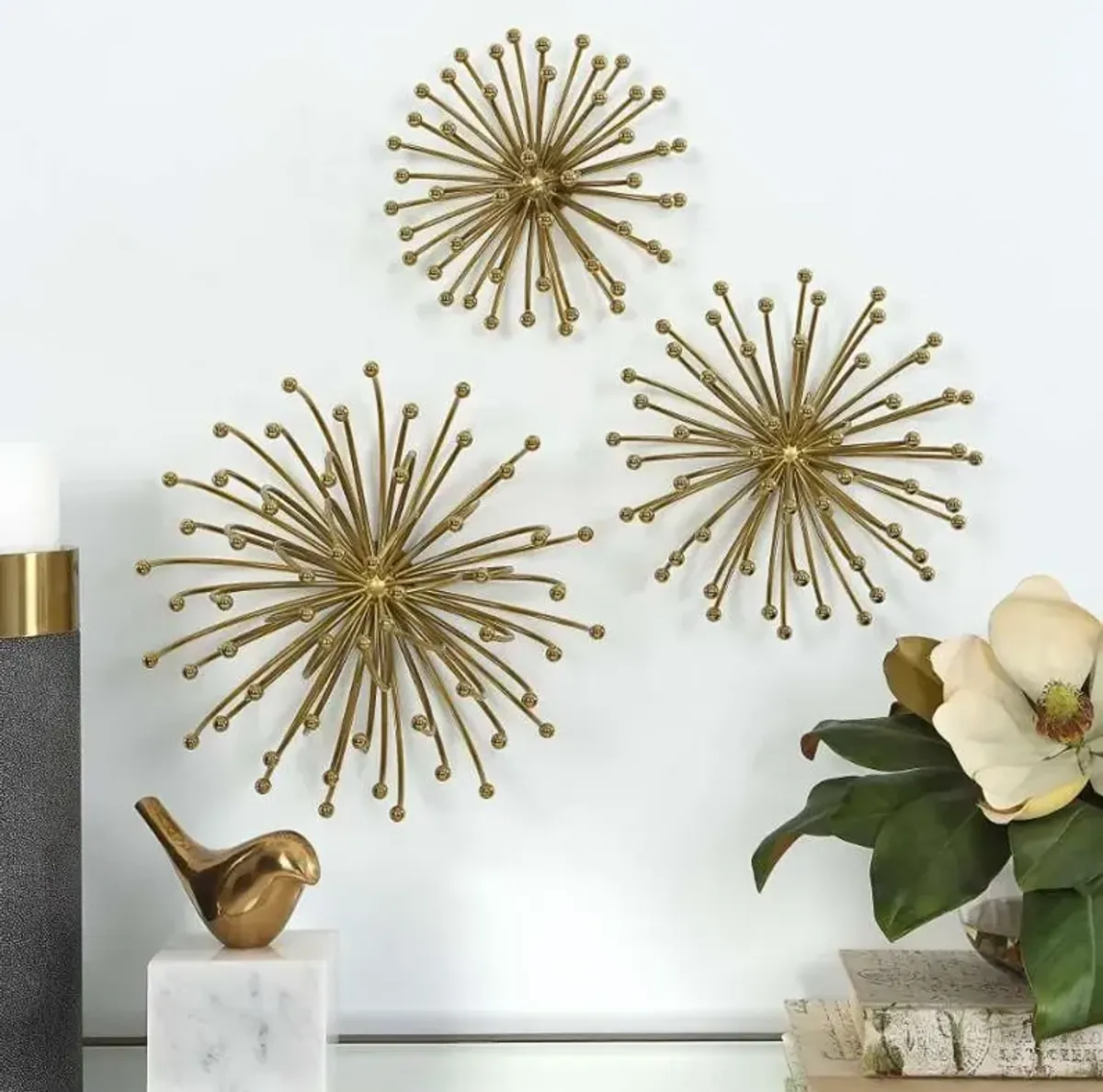 Uttermost Aga 3-Piece Gold Wall Decor Set