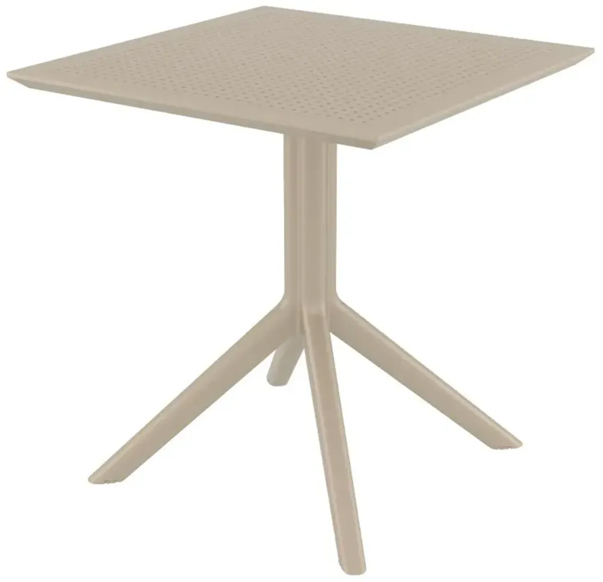 Compamia 27 Inch Outdoor Sky Square Dining Table Taupe