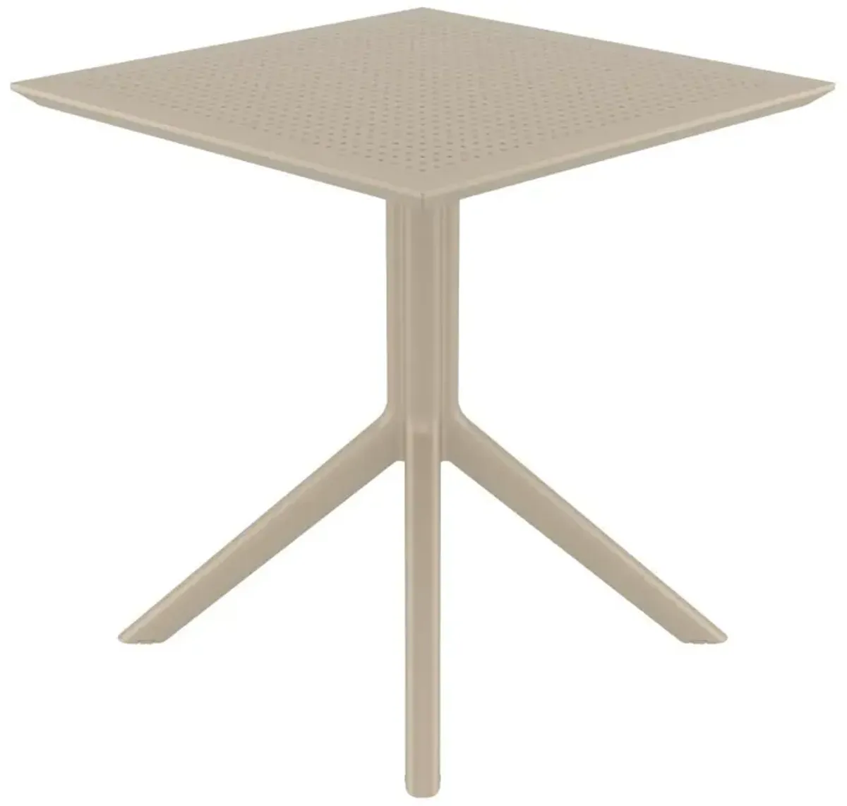 Compamia 27 Inch Outdoor Sky Square Dining Table Taupe