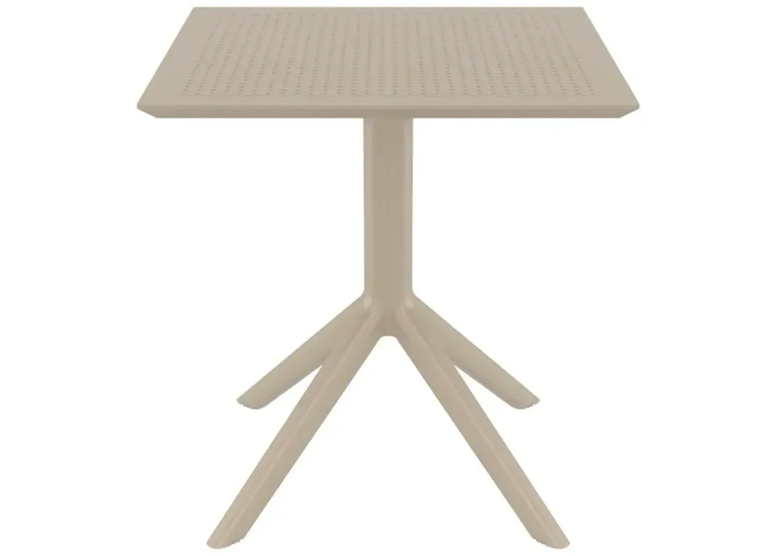 Compamia 27 Inch Outdoor Sky Square Dining Table Taupe