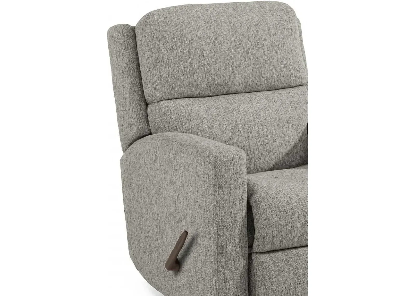 Flexsteel Chip Gray Rocking Manual Recliner