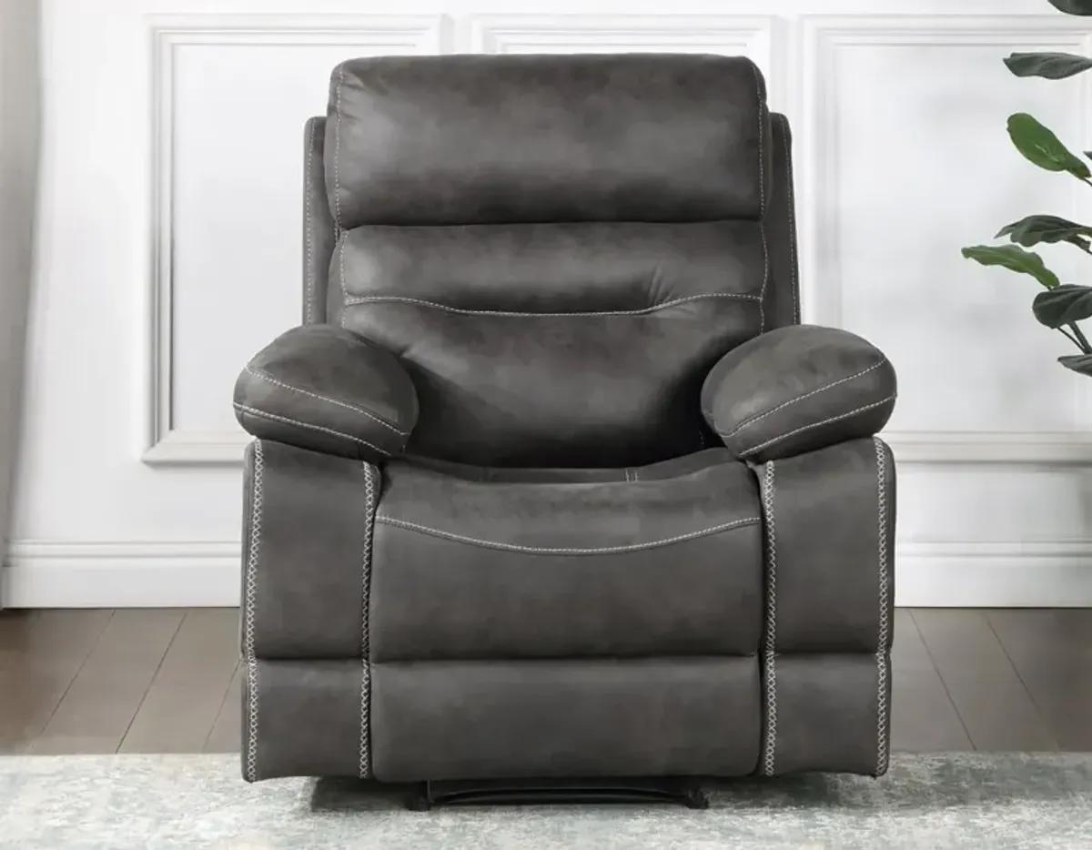 Steve Silver Rudger Manual Recliner Gray